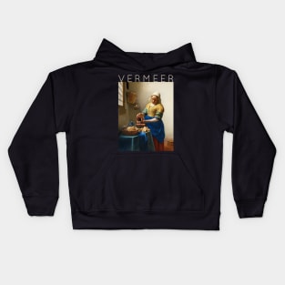 Johannes Vermeer - The Milkmaid Kids Hoodie